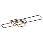 Trio - plafonnier, irvine incl. 1 x led, smd, 60, 0 watt, 3000 - 6500k, 7100 lm. corps: m�tal, antracite ...