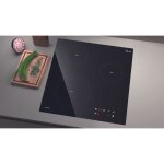 Trio - plaque  induction vitrocramique noire cm. 45 - 3 zones - verre noir