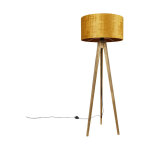 Tripodclassic - lampe de table trpied / tripode - 1 lumire - h 136 cm - dor / laiton - rustique - ...