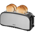 Tristar br - 1046 double toaster � fente large avec grille sp�ciale viennoisieries gris, noir