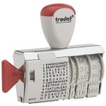 Trodat 54340 tampon multiformules noir 56 x 4 mm (l x h)