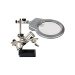 Velleman - troisieme main avec loupe. lampe led et support pour fer a souder vthh3n ri3180