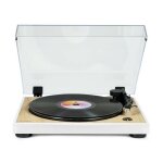 Tt301 - plateau tournant de design de 33 et 45 tours - t�te de lecture audio - technica at3600l - bois ...