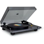 Tt700 - platine vinyle premium 33 et 45 tours - tete de lecture at91 audio technica - antiskating - noire ...