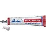 Tube marqueur a bille indelebile toutes surfaces stylmark - 5 teintes blanc Tube marqueur a bille indelebile toutes surfaces stylmark - 5 teintes blanc