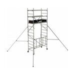 Tubesca - comabi - chafaudage roulant aluminium runner ? passage de porte ? longueur 1, 56 m ? hauteur ...