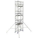 Tubesca comabi - chafaudage roulant aluminium - 3 plateaux - hauteur de travail max 8. 85m - montage ...
