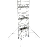 Tubesca comabi ? �chafaudage roulant aluminium 2 box 180 ? hauteur de travail 6, 85 m ? charge admissible ...