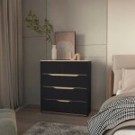 Tuhome concept - meuble bar lyrata en m�lamine avec porte - bouteilles, porte - verres et 4 �tag�res. ...