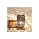 Einemgeld - lampe de chevet moderne en bambou et rotin - lampe de table moderne et crative avec base ...