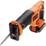 Tuttacasa - black + decker outillage - scie sabre sans fil 18 v, 1 batteries 2, 0 ah, chargeur bdcr18 ...