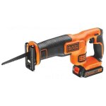 Tuttacasa - black + decker outillage - scie sabre sans fil 18 v, 1 batteries 2, 0 ah, chargeur bdcr18 ...