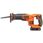 Tuttacasa - black + decker outillage - scie sabre sans fil 18 v, 1 batteries 2, 0 ah, chargeur bdcr18 ...