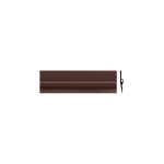 Tuttacasa - protection de porte rigide en pvc avec ailette caoutchouc marron 100 cm adha sif 1 m seuil ...