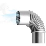Tuyau coud� 90� en acier inoxydable pour po�le � bois, diam�tre 2, 36 pouces, accessoire pour chemin�e ...