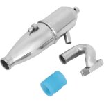 Tuyau d'�chappement lat�ral en aluminium pour voiture rc hsp 1 / 10, pi�ces moteur buggy et camion