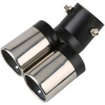 Tuyau d'�chappement de voiture, �chappement double sortie d'�chappement universel en acier inoxydable ...