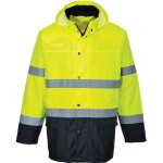 Two - tone portwest hi - vis rain jacket jaune / marine xl