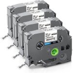 Compatible tze - 231 12 mm tze231 ruban d'�tiquettes de remplacement pour brother tz tape 0, 47 noir ...