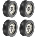 U groove lot de 4 rouleaux de roulement � billes, 6 x 25 x 10 mm en nylon et acier inoxydable, roue de ...