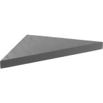 Etagre d'angle en rsine imitation pierre naturelle - 24 x 24 cm x 2, 4 cm d'paisseur - gris taupe