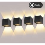 Ugreat - 4 pi�ces applique murale led exterieur 12w appliques murales interieur 3000k blanc chaud design ...