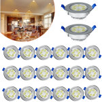 Uisebrt 20x 3w spot led encastrable extra plat - led spot encastr� salle de bain, ultra - mince, blanc ...