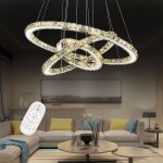 72w led plafonnier dimmable design cristal moderne cratif lustre rglable en hauteur pendentif lampe ...