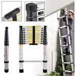 Uisebrt echelle t�lescopique aluminium 3. 2m �chelle � coulisse �chelle multifonction �chelle t�lescopique ...