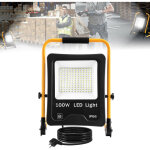Projecteur de chantier led 100 w blanc froid avec support et c�ble d'alimentation ? projecteur de travail ...