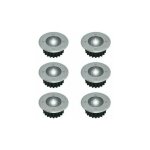 Lot de 6 spots led solaires encastrables au sol - ronds - diam�tre : 85 mm - ext�rieur r�sistant au pi�tement ...