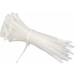 Ulisem collier de serrage 200 mm x 2, 5 mm, en nylon rilsan, blanc, paquet de 600 pi�ces