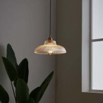 Ulisem lustre en verre moderne avec base de lampe en laiton vintage, lustre de chambre r�tro japonais, ...