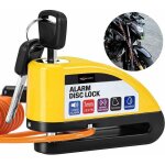 Ulisembloque disque moto alarme 110db antivol moto, alarm disc lock electrique avec 1. 5m c�ble rappel, ...
