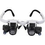 Ulisemloupe bandeau r�glable avec lumi�re led 8x 15x 23x loupe lunettes lunettes binoculaires loupe mains ...
