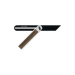 Fausse équerre alu - line 505 - 330 longueurs des rails 330 mm aluminium avec incrustation en noyer Fausse équerre alu - line 505 - 330 longueurs des rails 330 mm aluminium avec incrustation en noyer