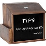 Bo�te aux lettres en bois - bo�te � suggestions champ�tre avec tableau noir bo�te donation murale serrure ...