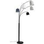 Vente - unique - lampadaire 5 abat - jours varietone - base marbre et tissu gris et blanc - h. 210 cm ...