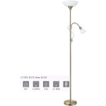 Up 2 lampadaire eglo 82844 - e27 ampoule non incluse