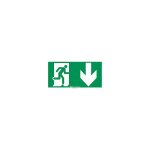 Ura - pictogramme autocollant signalisation d'�vacuation - fl�che vers le bas - 100 x 200 mm 956663