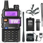 Uv - 5r 8w walkie talkie haute puissance fm radio 128 canaux radio communication transmetteur - r�cepteur ...