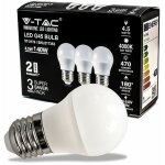 Ampoule led v - tac e27 4, 5 w g45 blanc naturel (bo�te de 3 pi�ces)