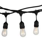 V - tac - guirlande guinguette 15 m�tres pour 15 ampoules led e27 ip54 noir vt - 713