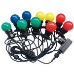 Guirlande lumineuse v - tac de 10 m avec 20 mini - ampoules led rvb de 10 w, prise schuko et transformateur ...