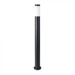 V - tac - lampadaire de jardin led 110 cm, douille e27 (max 60 w), acier noir, ip44
