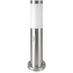 V - tac lampe borne d'extérieur ip44 nickel satiné V - tac lampe borne d'extérieur ip44 nickel satiné