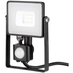 V - tac pro vt - 10 - s projecteur led 10w chip samsung smd avec sensor pir 3000k slim noir ip65 - sku ...