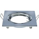 Support de spot encastr� led carr� v - tac gu10 couleur chrome (bo�te de 2 pi�ces)
