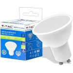 Spot led v - tac 3 w, culot gu5. 3 (mr16), couvercle transparent, blanc froid