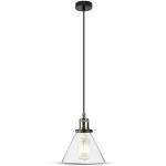Plafonnier design suspension luminaire suspendu lampe spot ip20 e27 abat - jour verre vtac 3738